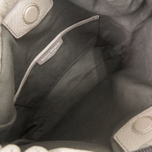 メゾン マルジェラ 5AC ソフト ドローストリング レザー グレー ショルダーバッグ 0772【中古】Maison Margiela