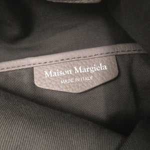 メゾン マルジェラ 5AC ソフト ドローストリング レザー グレー ショルダーバッグ 0772【中古】Maison Margiela