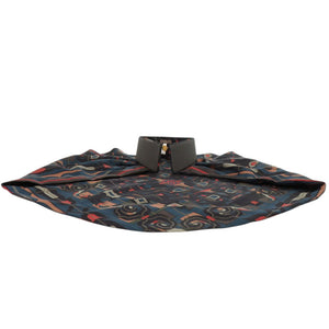 新品同様 エルメス 付け襟 プティアッシュ シルク 牛革 グレー その他ファッション雑貨 0773【中古】HERMES