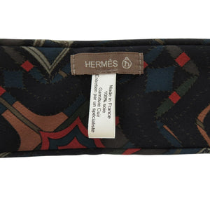 新品同様 エルメス 付け襟 プティアッシュ シルク 牛革 グレー その他ファッション雑貨 0773【中古】HERMES