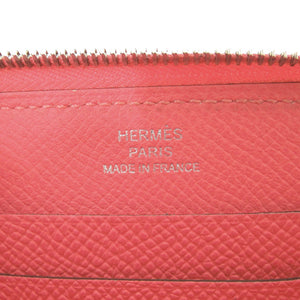 新品同様 エルメス アザップ カードケース ヴォーエプソン ローズアザレ シルバー金具 D刻印(2019年製) コインケース 財布 0779【中古】HERMES