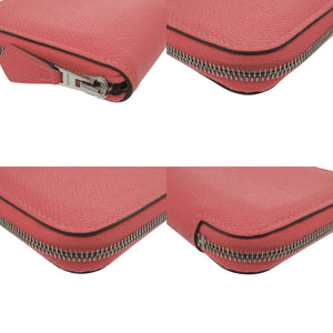 新品同様 エルメス アザップ カードケース ヴォーエプソン ローズアザレ シルバー金具 D刻印(2019年製) コインケース 財布 0779【中古】HERMES