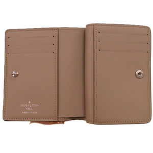 美品 ルイ ヴィトン ポルトフォイユ クレア モノグラム マヒナ M80817 モノグラムマヒナ ガレ 茶 二つ折り財布 LV 0780【中古】LOUIS VUITTON