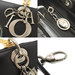 クリスチャンディオール レディディオール レザー ブラック マルチカラー 2WAY ハンドバッグ ショルダーバッグ 0786【中古】Christian Dior