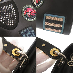 クリスチャンディオール レディディオール レザー ブラック マルチカラー 2WAY ハンドバッグ ショルダーバッグ 0786【中古】Christian Dior