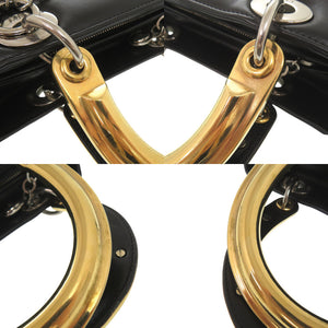 クリスチャンディオール レディディオール レザー ブラック マルチカラー 2WAY ハンドバッグ ショルダーバッグ 0786【中古】Christian Dior