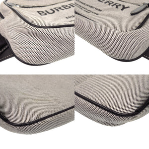 新品同様 バーバリー HORSEFERRY 8038902 コットンキャンバス グレー 灰 ボディバッグ 0788【中古】BURBERRY