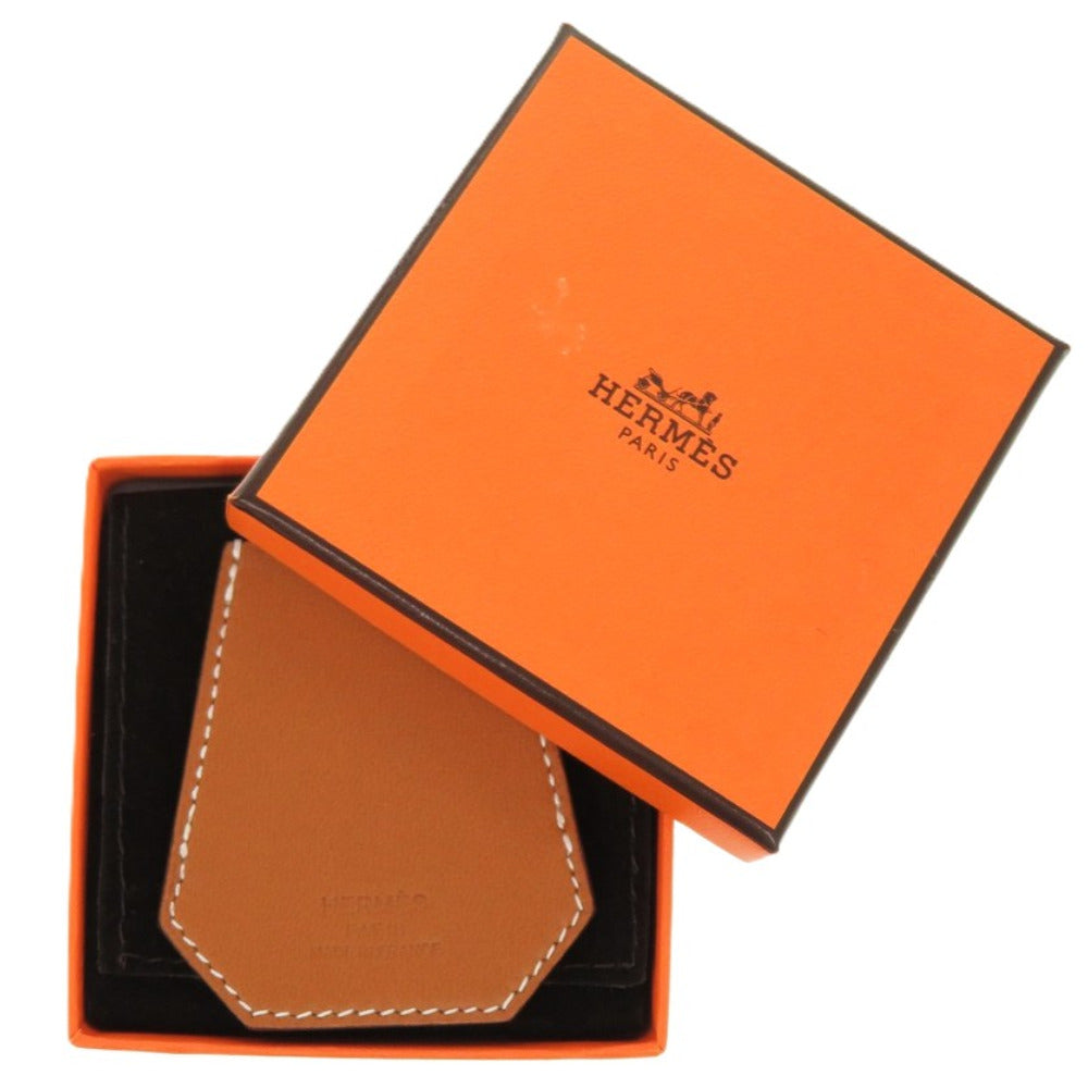 未使用品 エルメス クロシェットカレ70 ラムスキン シルク ゴールド 茶 スカーフリング 0790【中古】HERMES