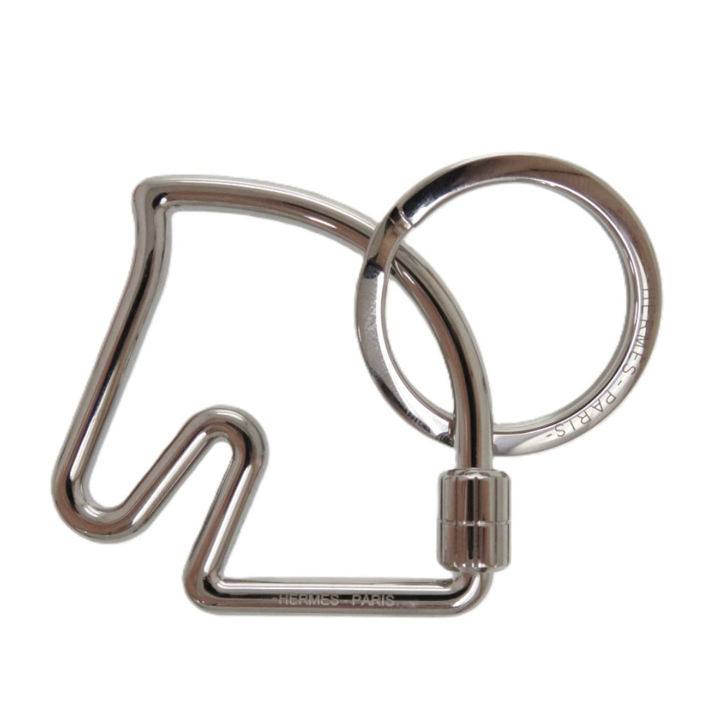 未使用品 エルメス シュバル RG0224 メタル シルバー キーホルダー 0791【中古】HERMES