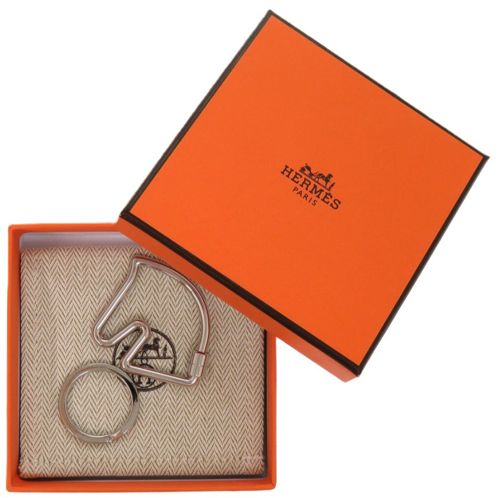未使用品 エルメス シュバル RG0224 メタル シルバー キーホルダー 0791【中古】HERMES