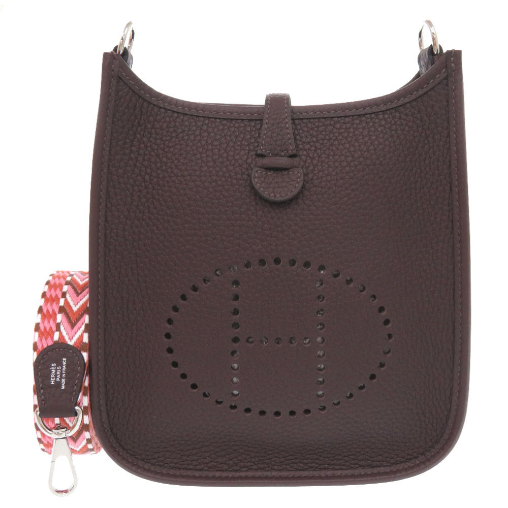 未使用 エルメス エブリンTPM アマゾン サングルジグザグ トリヨンクレマンス ルージュセリエ シルバー金具 B刻印(2023年製) ショルダーバッグ 茶 0799 【中古】 HERMES