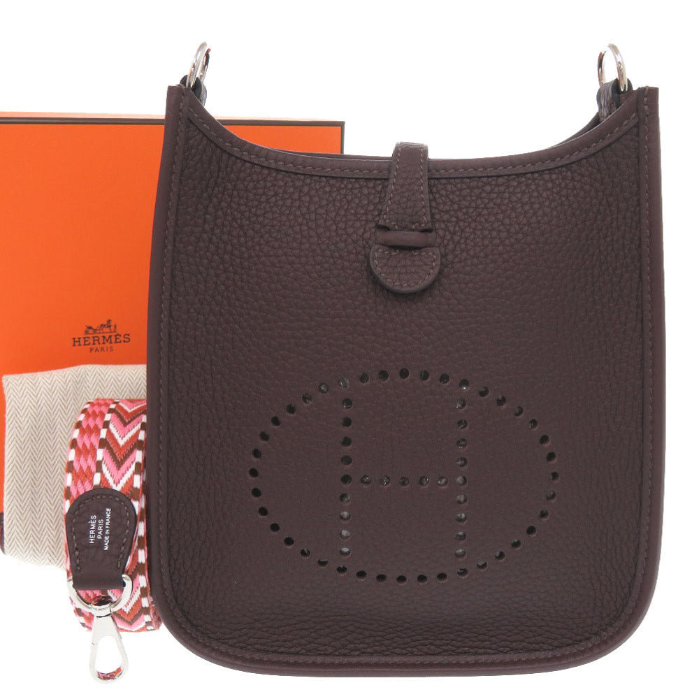 未使用 エルメス エブリンTPM アマゾン サングルジグザグ トリヨンクレマンス ルージュセリエ シルバー金具 B刻印(2023年製) ショルダーバッグ 茶 0799 【中古】 HERMES