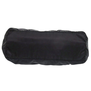 美品 プラダ BN1631 TRSSUTO BOW ナイロン レザー NERO ブラック 2way ハンドバッグ 黒 0810【中古】PRADA