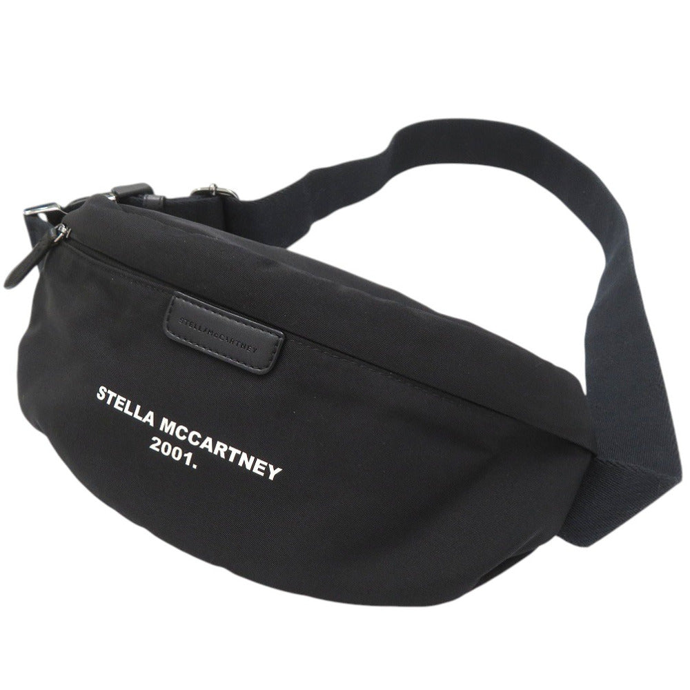 美品 ステラマッカートニー ロゴベルト ボディバッグ ウエストバッグ ナイロン ブラック 0812【中古】Stella McCartney