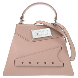 メゾン マルジェラ SNATCHED ミニバッグ スモール ハンドバッグ アシンメトリー S56WG0168 レザー ピンク 0819【中古】Maison Margiela