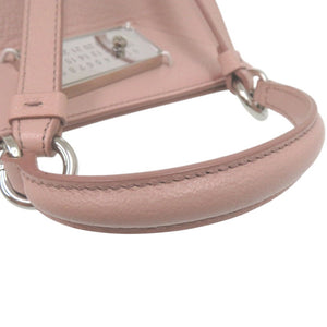 メゾン マルジェラ SNATCHED ミニバッグ スモール ハンドバッグ アシンメトリー S56WG0168 レザー ピンク 0819【中古】Maison Margiela