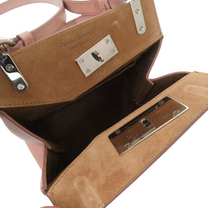 メゾン マルジェラ SNATCHED ミニバッグ スモール ハンドバッグ アシンメトリー S56WG0168 レザー ピンク 0819【中古】Maison Margiela