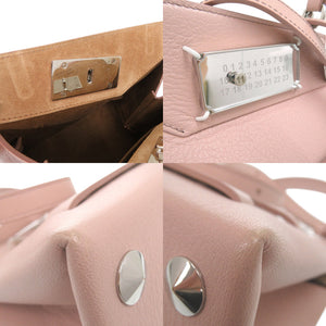 メゾン マルジェラ SNATCHED ミニバッグ スモール ハンドバッグ アシンメトリー S56WG0168 レザー ピンク 0819【中古】Maison Margiela