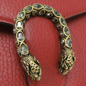 美品 グッチ チェーンウォレット ディオニュソス 401231 レザー レッド ショルダーバッグ 財布 赤 0828【中古】GUCCI