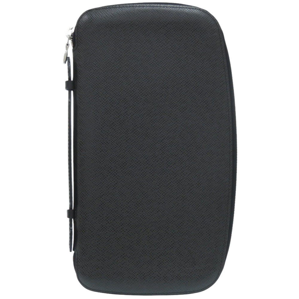 美品 ルイ ヴィトン オーガナイザー アトール タイガ M30652 タイガレザー ブラック 長財布 黒 LV 0833【中古】LOUIS VUITTON