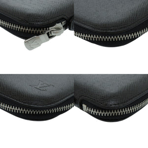 美品 ルイ ヴィトン オーガナイザー アトール タイガ M30652 タイガレザー ブラック 長財布 黒 LV 0833【中古】LOUIS VUITTON