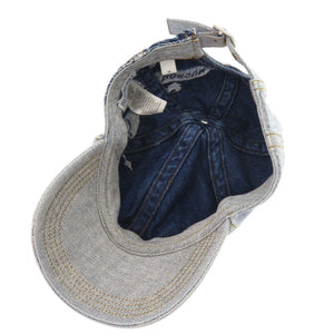 美品 バーバリー デニム キャップ 8085749 コットン ブルー 帽子 青 0852【中古】BURBERRY