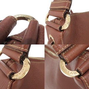 美品 ブルガリ レザー ブラウン ワンショルダーバッグ ショルダーバッグ 茶 0853【中古】BVLGARI