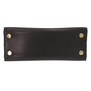 サルヴァトーレフェラガモ ガンチーニ レザー ブラック 2WAY ハンドバッグ ショルダーバッグ 黒 0857【中古】Salvatore Ferragamo