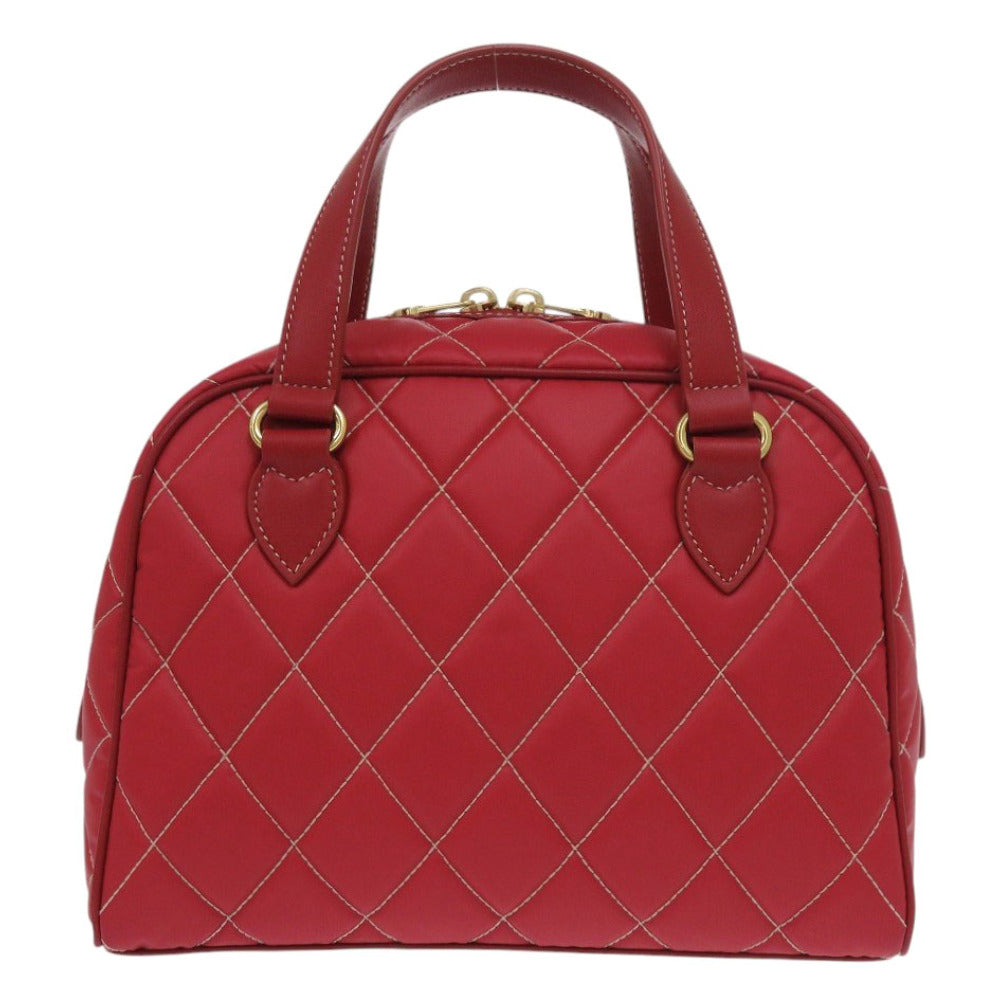 新品同様 ハンティングワールド バチュー ディアマンテ レザー レッド ハンドバッグ 赤 0870【中古】HUNTING WORLD