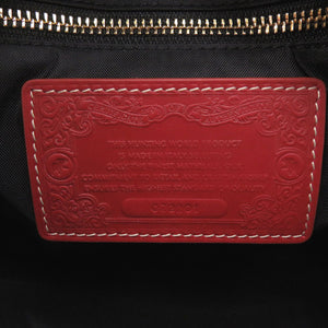 新品同様 ハンティングワールド バチュー ディアマンテ レザー レッド ハンドバッグ 赤 0870【中古】HUNTING WORLD