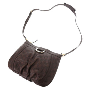 美品 グッチ アビー グッチシマ 203257 ブラウン ショルダーバッグ 茶 0871【中古】GUCCI
