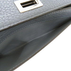 フェンディ ピーカブー PEEKABOO 二つ折り長財布 コンチネンタル財布 8M0427A91B 長財布 レザー ライトブルー 0888【中古】FENDI