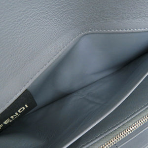 フェンディ ピーカブー PEEKABOO 二つ折り長財布 コンチネンタル財布 8M0427A91B 長財布 レザー ライトブルー 0888【中古】FENDI