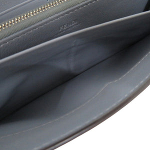 フェンディ ピーカブー PEEKABOO 二つ折り長財布 コンチネンタル財布 8M0427A91B 長財布 レザー ライトブルー 0888【中古】FENDI