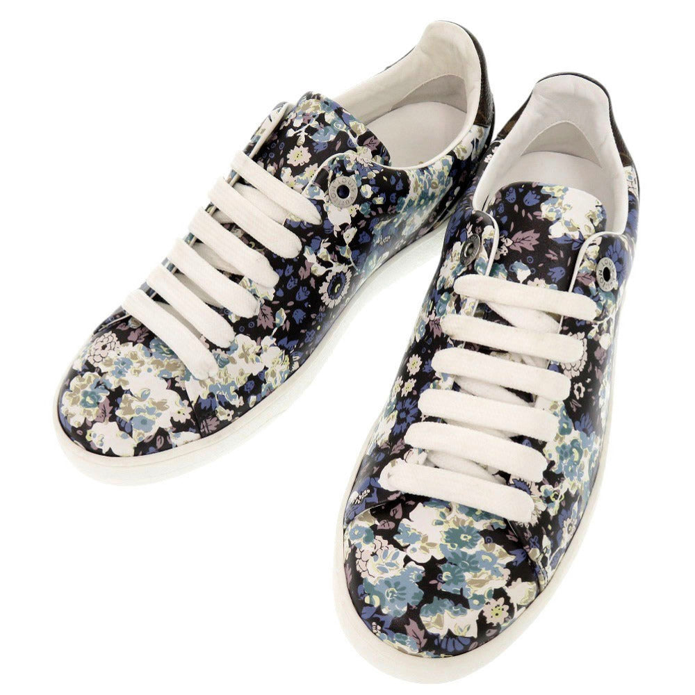 未使用品 ルイ ヴィトン 花柄 モノグラム サイズ35 1/2 レザー マルチカラー スニーカー LV 0890【中古】LOUIS VUITTON
