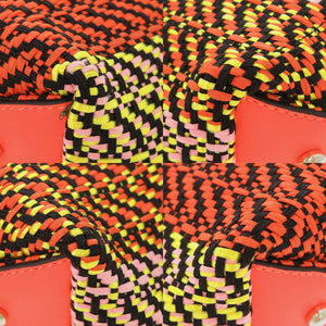 新品同様 クリスチャンルブタン フランジバス ラフィア レザー マルチカラー 2WAY ハンドバッグ ショルダーバッグ 0893【中古】Christian Louboutin