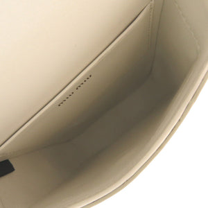 ミュウミュウ チェーンショルダー レザー ホワイト ショルダーバッグ 白 0894【中古】MIUMIU