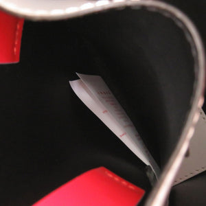 美品 マルニ 2WAY ミュゼオ レザー グレー/ブラック/レッド ハンドバッグ 0896【中古】MARNI