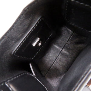 新品同様 サルヴァトーレフェラガモ ガンチーニ トリフォリオ ミニバッグ レザー ブラック ハンドバッグ 黒 0903【中古】Salvatore Ferragamo