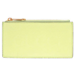 美品 グッチ ロゴ 725550 レザー グリーン コインケース カードケース 0906【中古】GUCCI