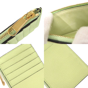 美品 グッチ ロゴ 725550 レザー グリーン コインケース カードケース 0906【中古】GUCCI