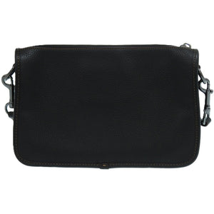 美品 コーチ×PEANUTS スヌーピー ミニポーチ付き ヘリテージ コンバーチブル クロスボディ レザー ブラック 黒 ショルダーバッグ 0908【中古】COACH