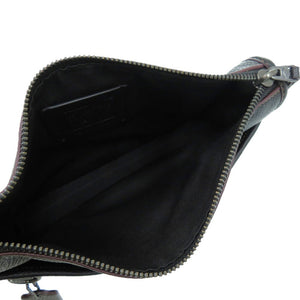 美品 コーチ×PEANUTS スヌーピー ミニポーチ付き ヘリテージ コンバーチブル クロスボディ レザー ブラック 黒 ショルダーバッグ 0908【中古】COACH