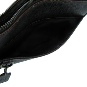 美品 コーチ×PEANUTS スヌーピー ミニポーチ付き ヘリテージ コンバーチブル クロスボディ レザー ブラック 黒 ショルダーバッグ 0908【中古】COACH