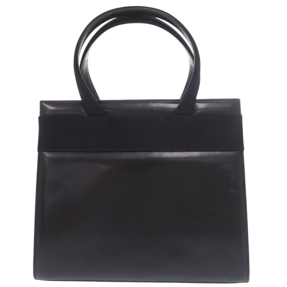 美品 サルヴァトーレフェラガモ ヴァラリボン レザー ネイビー 2WAY ハンドバッグ ショルダーバッグ 0909【中古】Salvatore Ferragamo