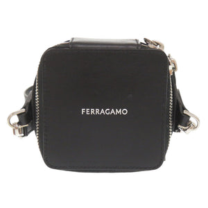 美品 サルヴァトーレフェラガモ レザー ブラック 2WAY ミニ ハンドバッグ ショルダーバッグ 黒 0911【中古】Salvatore Ferragamo