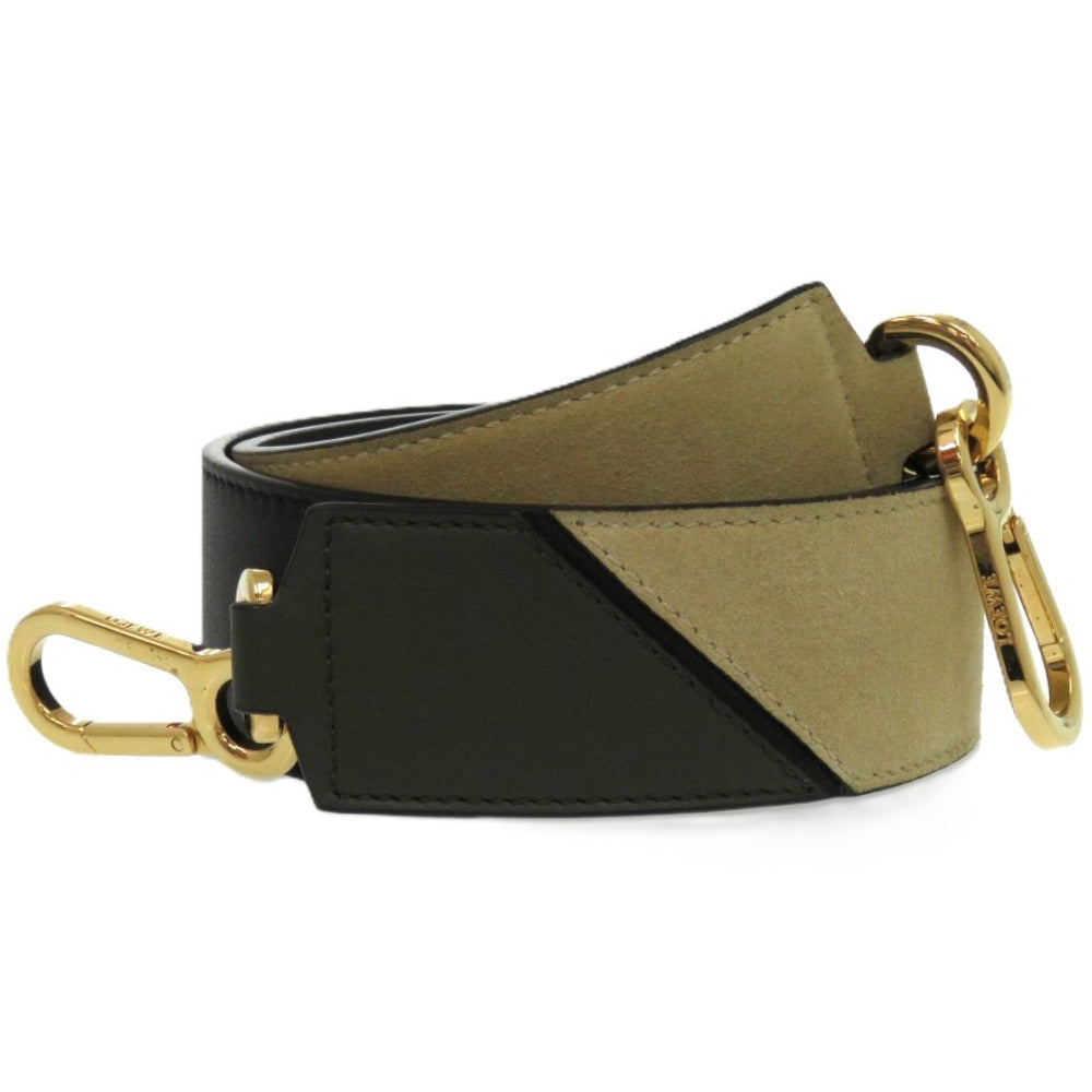 美品 ロエベ パズル レザー オリーブ 緑 ショルダーストラップ 0923【中古】LOEWE