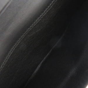 美品 ボッテガヴェネタ イントレチャート レザー ブラック 長財布 長札入れ 黒 0926【中古】BOTTEGAVENETA