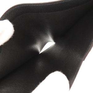 美品 エルメス 札入れ レザー ブラック 二つ折り財布 黒 0933【中古】HERMES