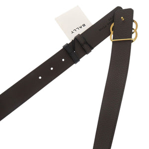 未使用品 バリー EMBLEM 35.REV レザー ブラック ブラウン ベルト 黒 茶 0935【中古】BALLY メンズ